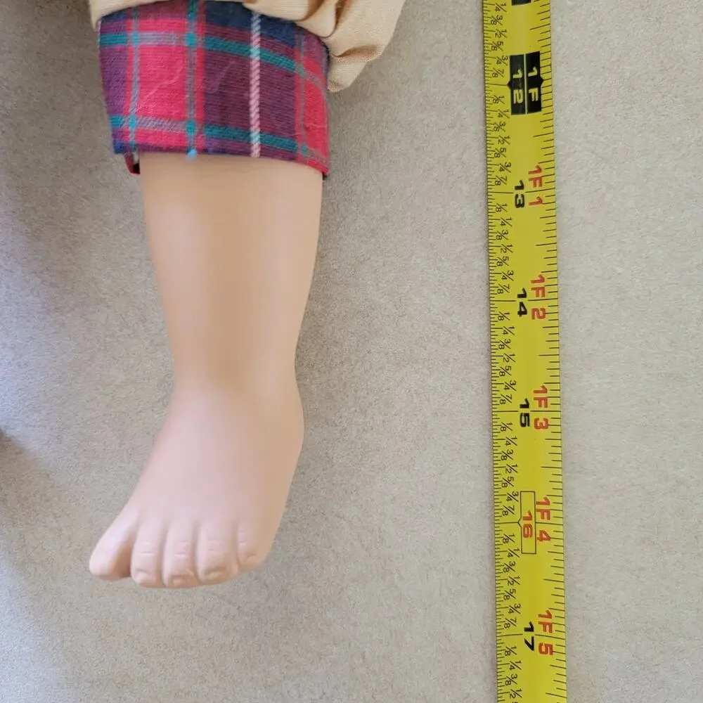 Paper Boy Winking Porcelain Doll Brown Eyes Blonde Hair 16 Inches Collector